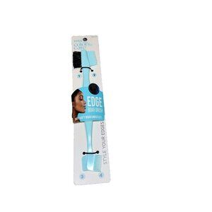 NEW KISS 4 in 1 Professional Hair Edge Styler 100% Soft Boar Bristles Brush Comb